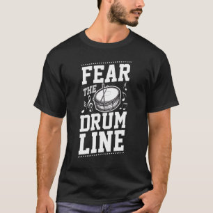 Angst voor de drumline marchingband t-shirt