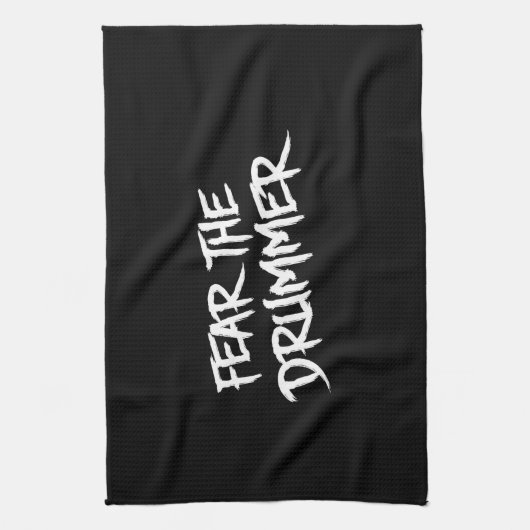 Angst voor de drummer theedoek (Verticaal)