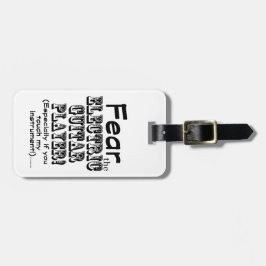 Angst voor de elektrische gitaarspeler bagagelabel