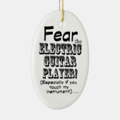 Angst voor de elektrische gitaarspeler keramisch ornament (Rechts)