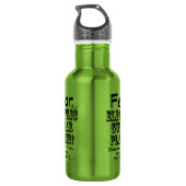 Angst voor de elektrische gitaarspeler waterfles (Achterkant)