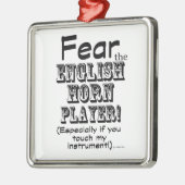 Angst voor de Engelse Horn Player Metalen Ornament (Links)