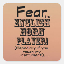 Angst voor de Engelstalige Sticker van Horn Player