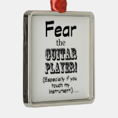 Angst voor de gitaarspeler metalen ornament (Rechts)