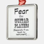 Angst voor de gitaarspeler metalen ornament (Links)