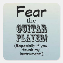 Angst voor de Guitar Player Square Sticker
