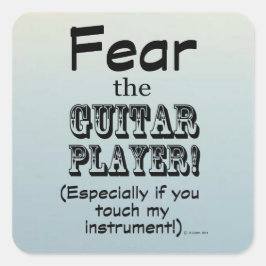 Angst voor de Guitar Player Square Sticker