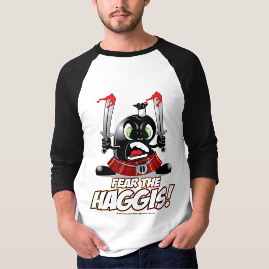Angst voor de Haggis T-shirt (Voorkant)