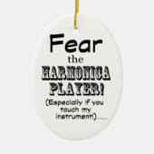Angst voor de Harmonica Player Keramisch Ornament (Voorkant)