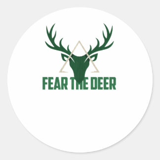 Angst voor de herten Buck 2 basketbal Ronde Sticker
