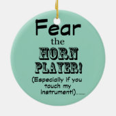 Angst voor de Horn Player Keramisch Ornament (Achterkant)