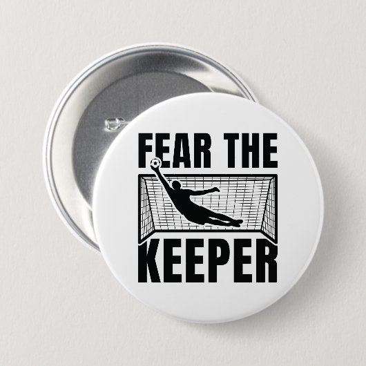 Angst voor de houder ronde button 7,6 cm (Voorkant /achterkant)