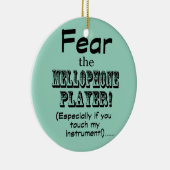 Angst voor de Mellophone Player Keramisch Ornament (Rechts)