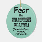 Angst voor de Mellophone Player Keramisch Ornament (Links)