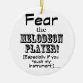 Angst voor de Melodeon Player Keramisch Ornament (Voorkant)