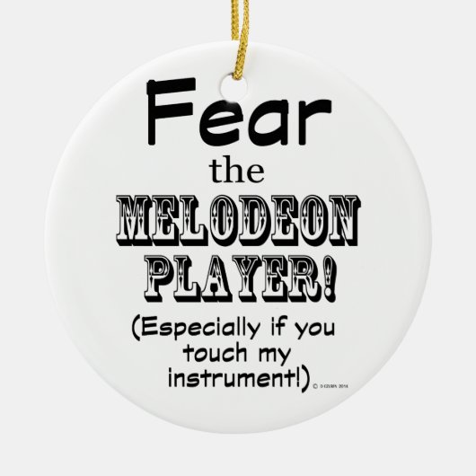 Angst voor de Melodeon Player Keramisch Ornament (Voorkant)