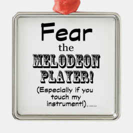 Angst voor de Melodeon Player Metalen Ornament