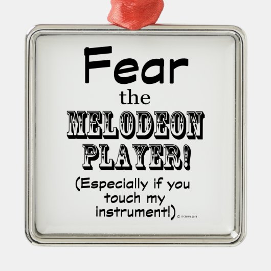 Angst voor de Melodeon Player Metalen Ornament (Voorkant)