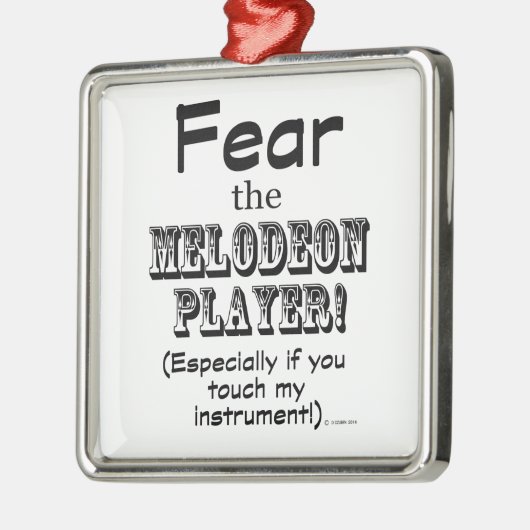 Angst voor de Melodeon Player Metalen Ornament (Links)