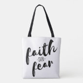 Angst voor de moderne Christelijke Canvas tas (Achterkant)