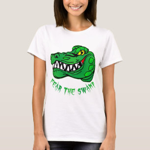 Angst voor de moerasgator t-shirt