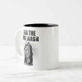 Angst voor de Mok van het gezichtsveld met tweeton (Voorkant links)