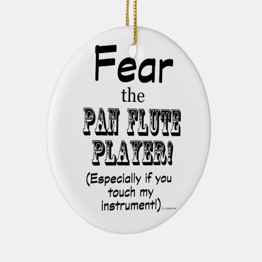 Angst voor de pantserspeler keramisch ornament (Rechts)