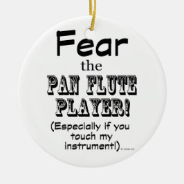 Angst voor de pantserspeler keramisch ornament