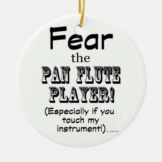 Angst voor de pantserspeler keramisch ornament (Voorkant)