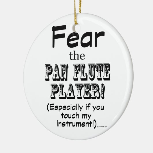 Angst voor de pantserspeler keramisch ornament (Links)