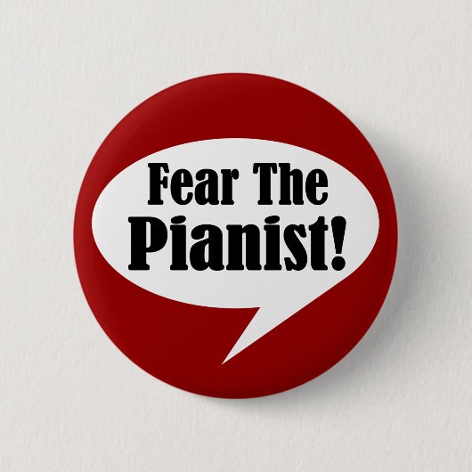 Angst voor de pianist Button (Voorkant)