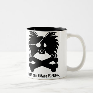 Angst voor de Pirate Papillon Tweekleurige Koffiemok