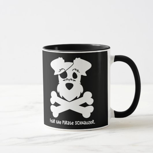 Angst voor de Pirate Schnauzer Mok (Rechts)