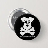 Angst voor de Pirate Schnauzer Ronde Button 5,7 Cm (Voorkant /achterkant)