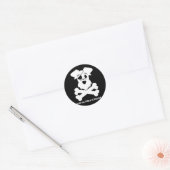 Angst voor de Pirate Schnauzer Ronde Sticker (Envelop)