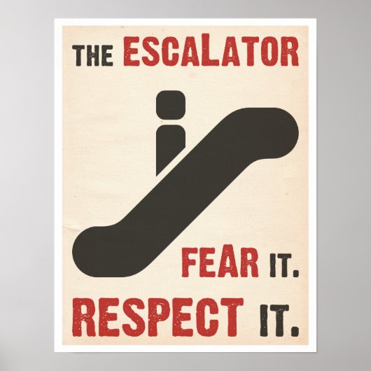 Angst voor de scalator poster (Voorkant)