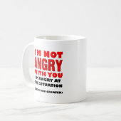 Angst voor de situatie grappige modebok koffiemok (Voorkant links)