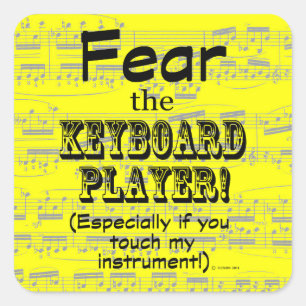 Angst voor de Sticker Trefbord Player Square