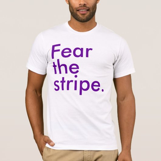 Angst voor de streep | s- en j-markt t-shirt (Voorkant)