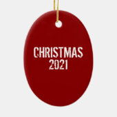 Angst voor de stroming (hockeyhaar) keramisch ornament (Achterkant)