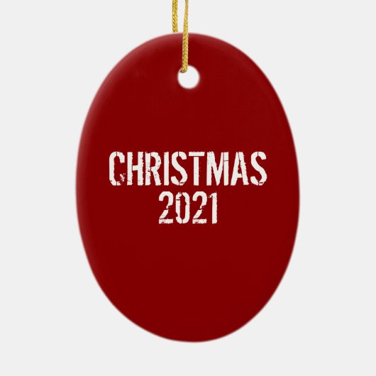 Angst voor de stroming (hockeyhaar) keramisch ornament (Achterkant)