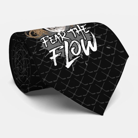 Angst voor de stroming (hockeyhaar) stropdas (Opgerold)