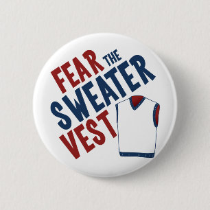Angst voor de Sweater Vest Ronde Button 5,7 Cm