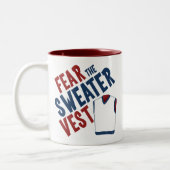 Angst voor de Sweater Vest Tweekleurige Koffiemok (Links)