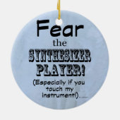 Angst voor de Synthesizer Player Keramisch Ornament (Achterkant)