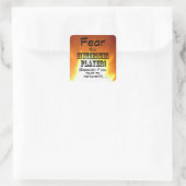 Angst voor de Synthesizer Player Square Sticker (Tas)