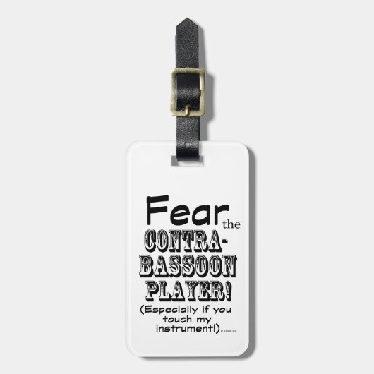 Angst voor de tegenhanger bagagelabel (Voorkant verticaal)