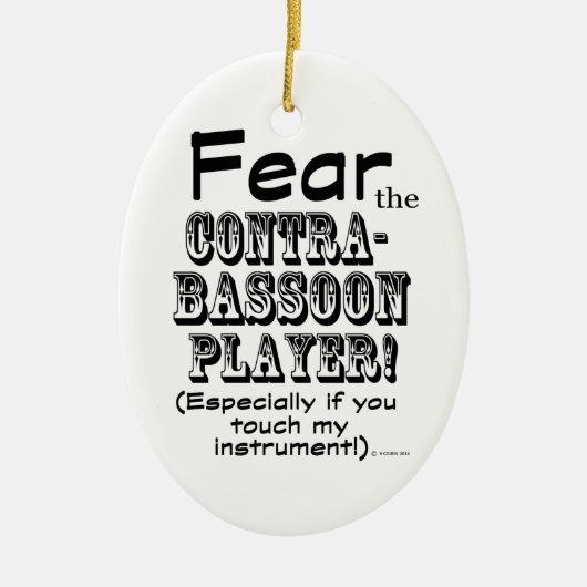 Angst voor de tegenhanger keramisch ornament (Voorkant)