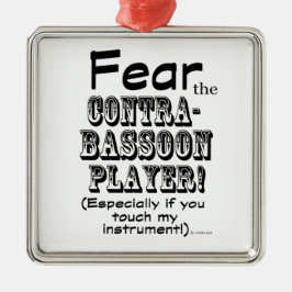 Angst voor de tegenhanger metalen ornament