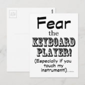 Angst voor de toetsenbordspeler briefkaart (Voorkant / Achterkant)